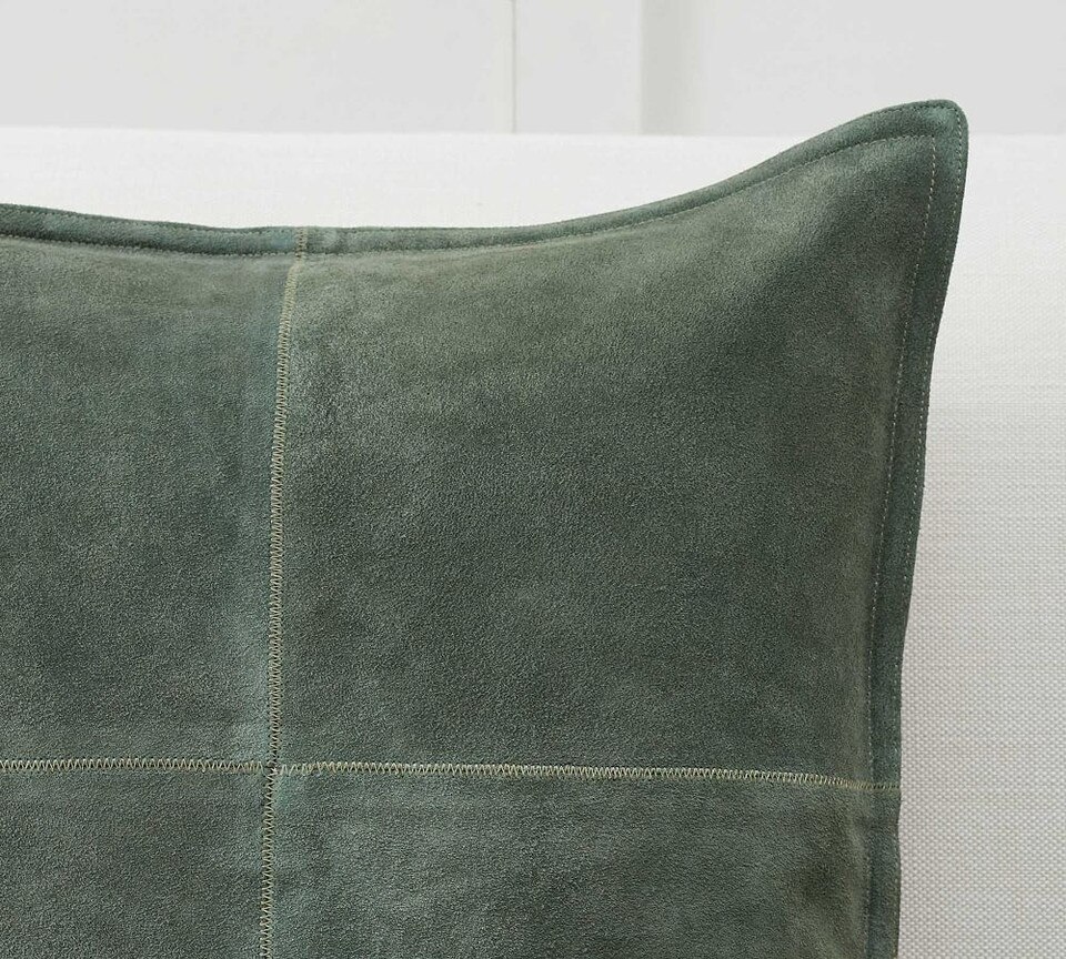 Pieced Suede Pillow Covers